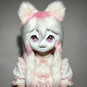 1pc Plush Animal Head Mask, Costume Accessory for Anime Role Play, Transformative Party Wear, Fun Character Dress-Up Gear