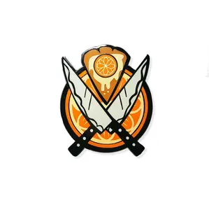 40 Orange Cake - 1.25" Hard Enamel Fandom Pin - Roach - Our Flag Means Death  p