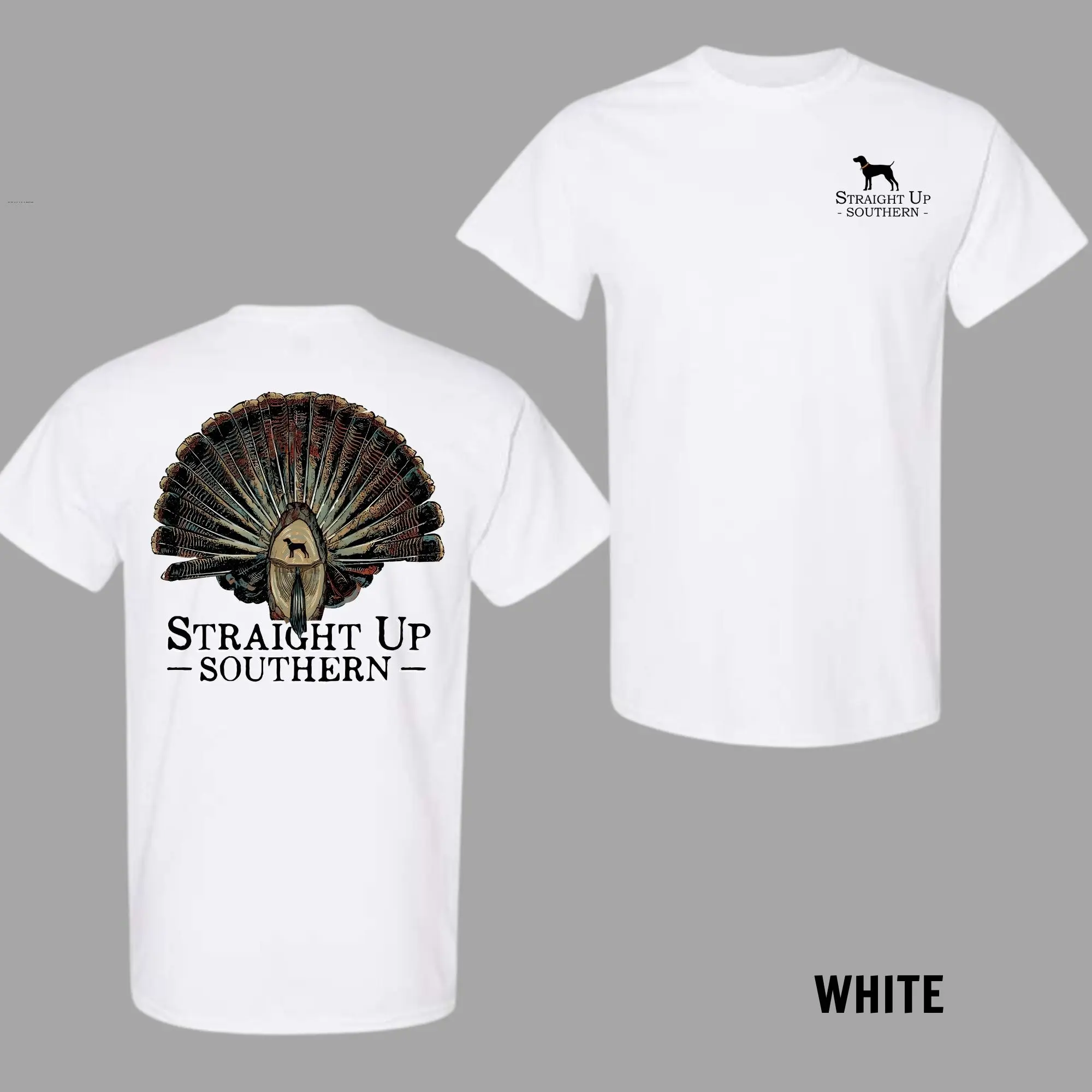 Unisex🦃 Southern Hunting Culture Turkey Mount Cotton Short Sleeve T-Shirt Two-Side Full Color Summer Top Graphic Tee Good Graphic Tees Funny Graphic Tee Trendy T-Shirts Oversized T Shirts Fits