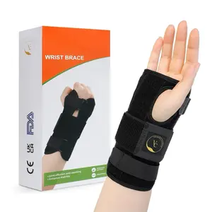 Wrist Brace for Carpal Tunnel, Arthritis & Tendonitis – Adjustable Compression Support with Removable Splint – Stabilizing Hand Brace for Pain Relief, Left or Right Hand, Day & Night Use.