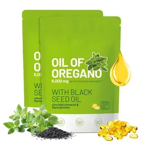 Premium Oregano Oil Capsules with Black Seed Oil | Organic, Non-GMO Softgels with Carvacrol & Thymoquinone for Immune Support