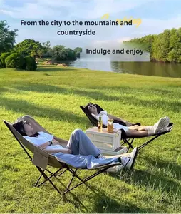 Outdoor Folding Chair Portable Office Camping Equipment Lunch Break Folding Chair Beach Recliner