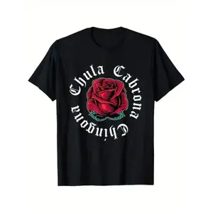 Humorous Vintage Graphic T Shirt Featuring Womens Mexicana Chicana Mexican Chula Cabrona Chingona Design Comfortable Stylish Versatile Unisex Crew Neck