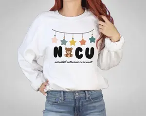 NICU Nurse Sweatshirt, Neonatal Intensive Care Unit Gift, Nurse Appreciation Oversized Pullover, Nursing Apparel XKU
