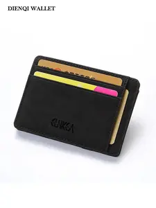Mini Men Card Holder Wallets Zipper Coin Pocket Slim Magic Male Wallet Quality PU Leather Credit Bank Card Case Small Men Purses Coin Purse Money Clips,Casual, Gift for Men&Husband