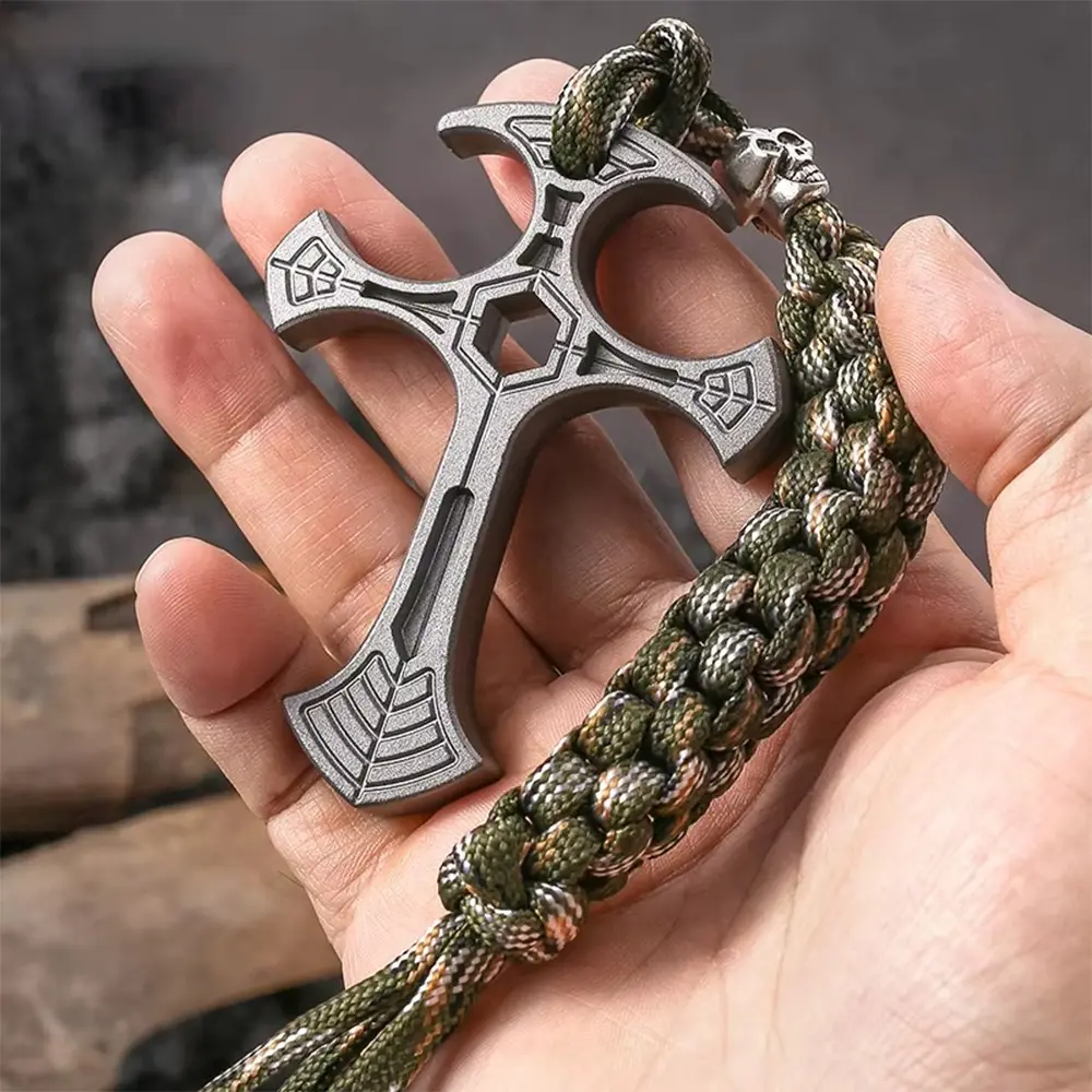 Edc Tactical Defense Crossbow Hanging Bottle Opener, Cool Self-Defense Gear, Outdoor Camping Self-Defense Tool, Beautiful Metal Gift Toy