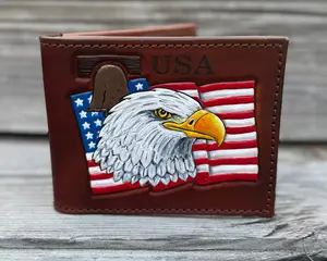 Liberty Eagle Wallet - Hand Tooled and Made in the USA