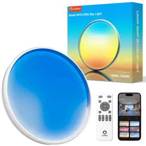 SKYLORA AI Dual Engine Smart Light 24H Natural Light Simulation Sunrise Sunset Sync 1800K-12000K Full Spectrum Eye-Care Lighting CRI≥98 RG0 Flicker-Free App Voice Control