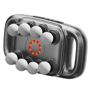 8-head Back Massager, 1-30 Speed Levels Adjustable Muscle Massager with Red Light Heating, Professional Muscle Massage Tool for Home & Travel Deep Tissue Gun Therapy Percussion Set Full Body Heated