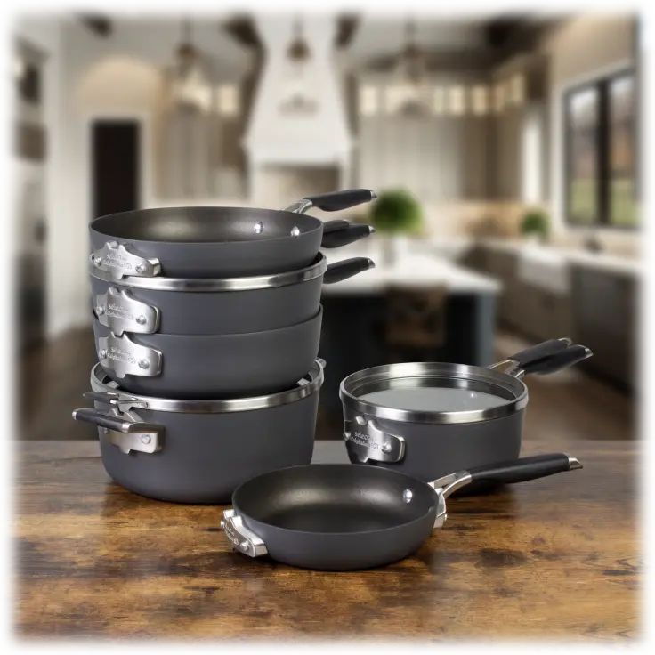 Calphalon Select 9-Piece Hard Anodized Nonstick Space-Saving Cookware Set