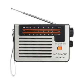 Portable Am Fm Radio with Telescopic Antenna, Headphone Jack, Stereo Speakers, Bluetooth-compatible USB TF Card Music Player, Multiple Playback Options