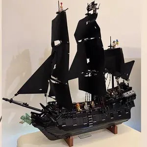 2862PCS Pirates Of The Caribbean Ship Revenge Warship MOC Black Pearl Sailboat Building Block Bricks Assembly Toy Birthday Gift