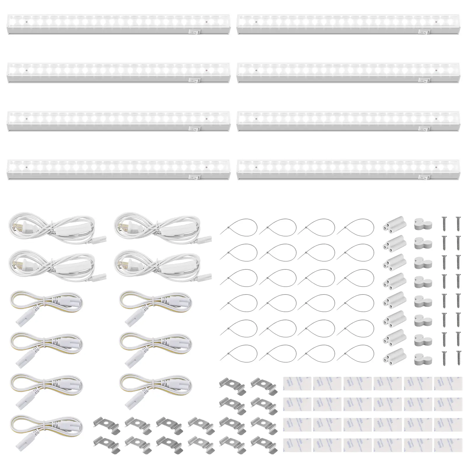 Barrina T5 Grow Lights, 1FT, 5000K White Full Spectrum Led Grow Light, Plug and Play, 8 Packs