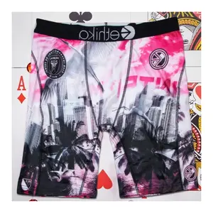 ETHIKA 1Pcs Men Sexy Underwear Breathable Print Mens Boxers Underpants Men's Panties Lingeries Plus Size L-3XL Men's Boxer Trunk