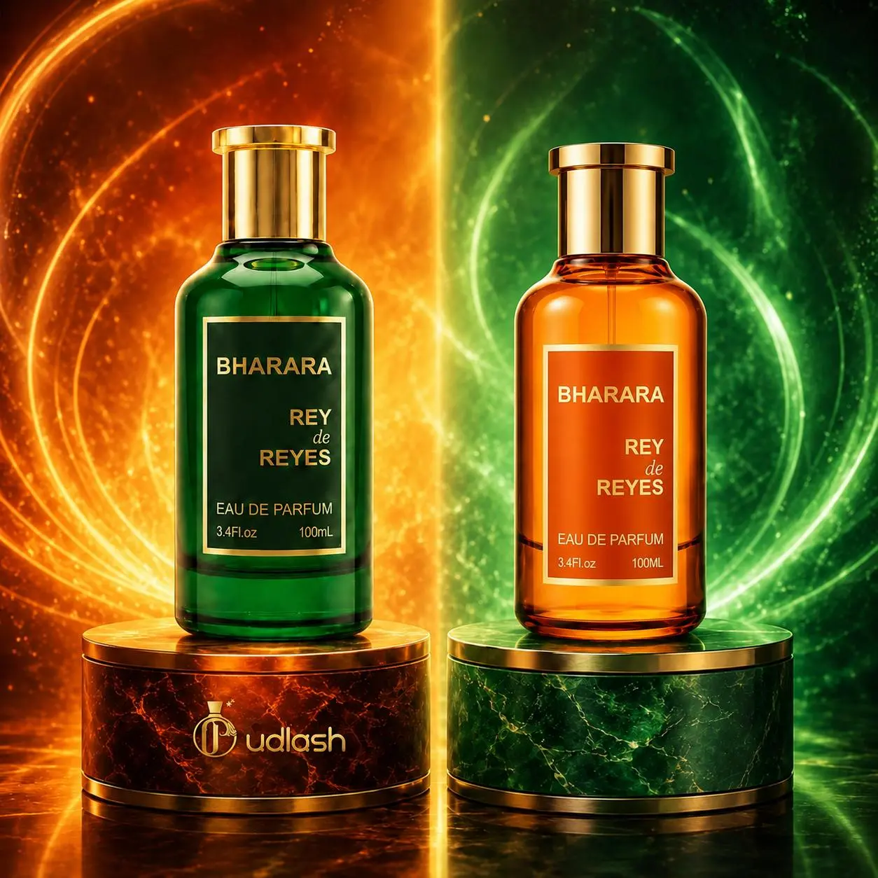 Bharara | Rey De Reyes Orange + Rey De Reyes | Unisex Fragrance | 100 ML - 3.4 OZ | Eau De Parfum | Orange- Bergamot, and Lemon