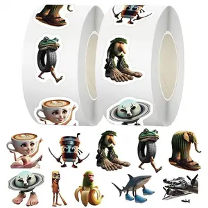 2 Volume Funny Italian Brainrot Animals Stickers - Waterproof Cute Stickers for Water Bottles, Laptops, Journals | Reusable Vinyl Stickers Pack for Teens, Kids, Adults Decorations