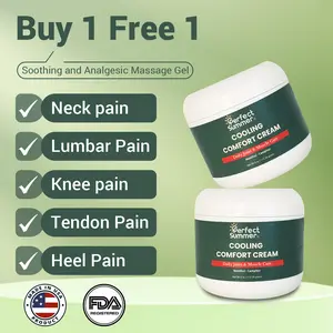 Perfect Summer joint relief cream neuropathy cream High Menthol Relief Cream - Soothes Knees, Lumbar Spine, Neck, Hands and Feet 4 oz; Contains Menthol, Camphor, Copper Tripeptide-01, Capsaicin, Clove Oil and Sunflower Seed Oil-2