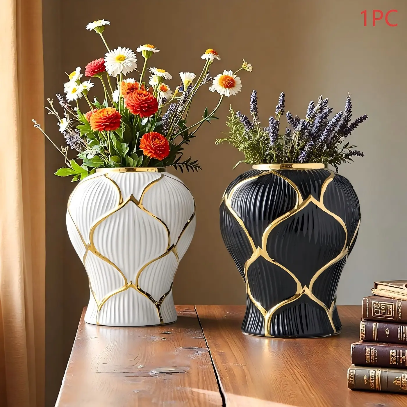 European Simple Creative Ceramic Flower Vase, Modern Ceramic Vase, Vase for Flowers, Home Living Room Bedroom Desktop Decoration, Office Desk Table Ornament, Clay Pot Plant Holder, Home Decorative Vase