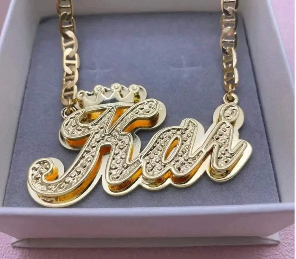 Double Plated Crown Necklace