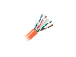 Nippon Labs CAT6 Bulk Riser Ethernet Cable, CMR UL Listed Solid Copper UTP, 600MHz, 23 AWG 1000' Pull Box - Orange 1000FT Lan Cable