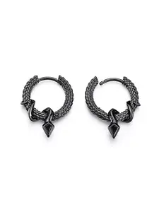 Coiled Snake Earrings Hip Hop Unique Design Fashionable Versatile High-End Ear Jewelry Suitable for Daily Wear Gift Idea