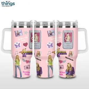 Retro Pop Culture Hannah Montana Skinny Tumbler 20oz-40oz Stainless Steel, Double Wall Insulated, With Handle & Straw – Funny Gift for Hannah Motana Lovers & Fans