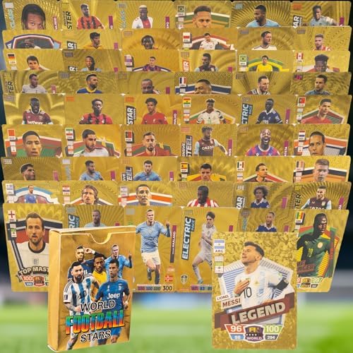 2026 Soccer Trading Cards |   55 Unique Collectible Cards per Box |   Premium Paper, for Soccer Fans of All Ages, Ideal for Collecting & Trading (Non-Original) (Golden)