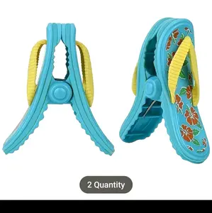 2pcs Cute Slipper-Shaped Beach Towel Clip - Large Windproof Clamps for Clothes Pegs and Towel Holder - Keep Your Towel Securely in Place