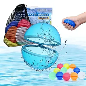 Silicone Magnetic Water-Bursting Ball, Reusable Pool Party Toy for Kids with Dazzling Spray Effect, Summer Outdoor Water Fight Cooling Tool Featuring Magnetic Hold