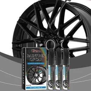 Black Car Wheel Scratch Repair Pen Paint Kit for Easy Application & Compact Portability - Ideal for Personal & Professional Use