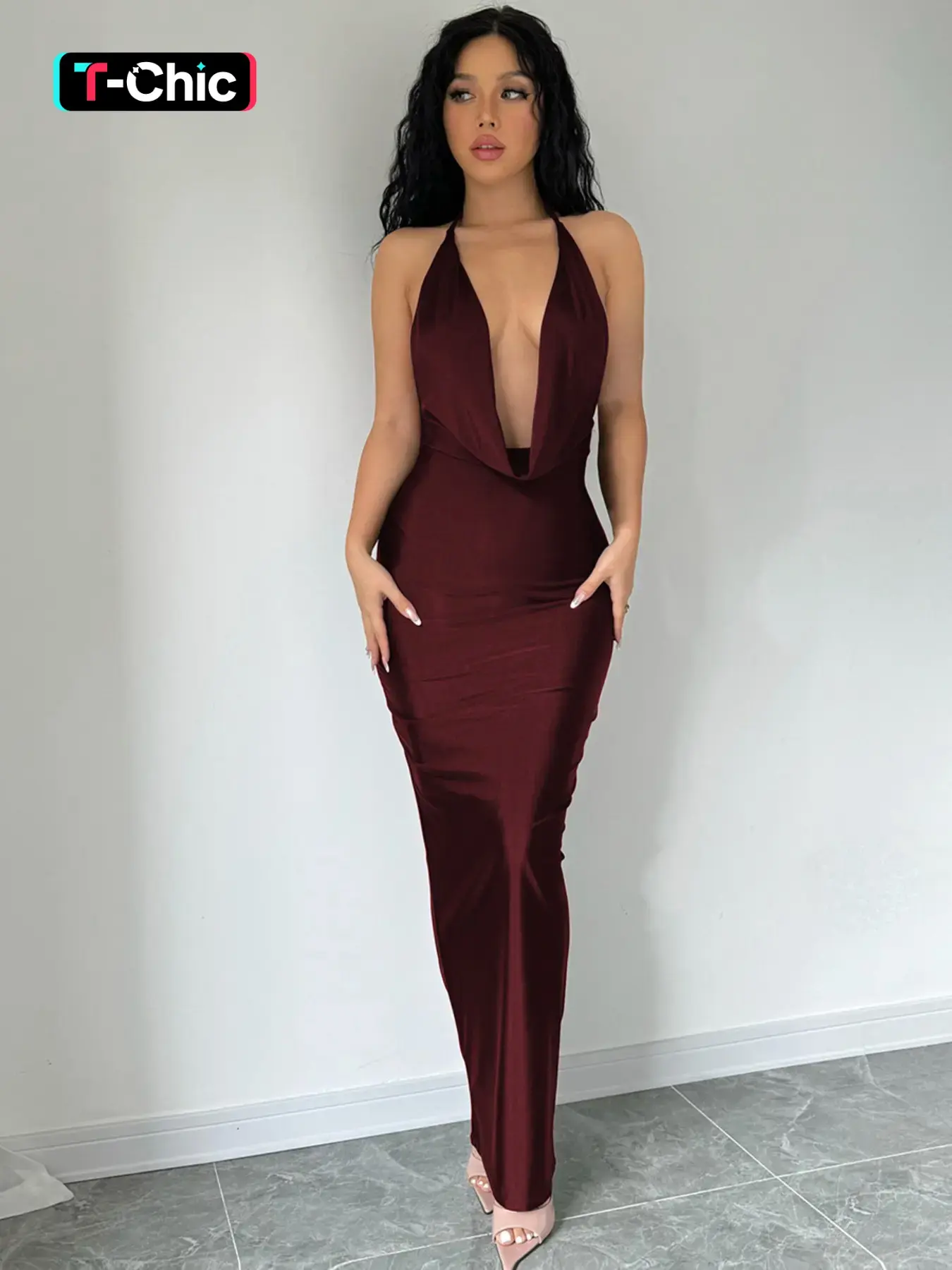 heidi formal satin lattice dress - TikTok Shop