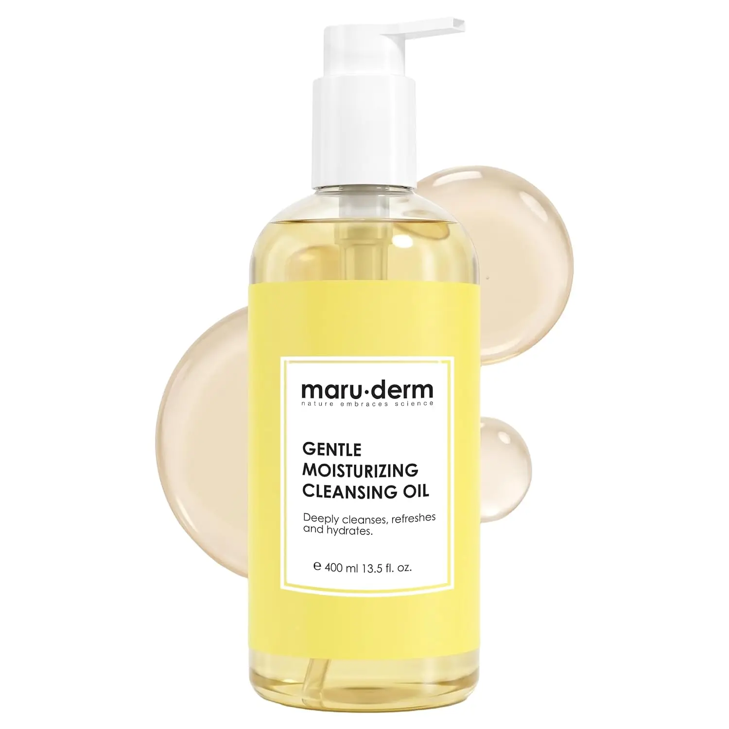 Maruderm Gentle Moisturizing Cleansing Oil | Emulsifying Makeup Remover with Niacinamide, Panthenol & Zinc PCA | Soft, Rinse-Clean Finish | 13.5 fl. oz. (400 ML)