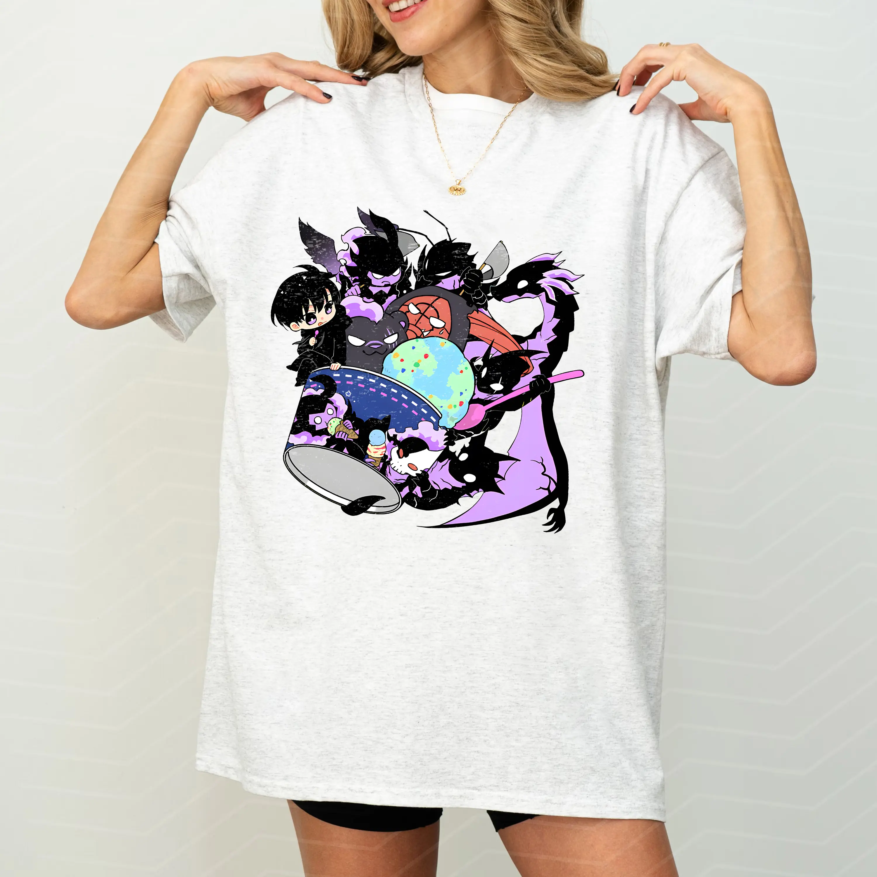 Chibi Sung Jin.woo And His Shadow Army Soloo Leveliing Unisex T-Shirt, Sweater And Hoodie