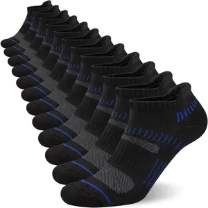 12 Pairs of Men's Low Cut Sports Cushioning Breathable Socks with Arch Support, Comfortable and Breathable, Suitable for Outdoor Sports Activities and Holiday Gift Giving