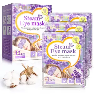 Sefudun Lavender Steam Eye Mask 12 Pcs, Constant Temperature Heat Therapy, Relieves Eye Fatigue, Sleep Aid, Protective Eye Patch
