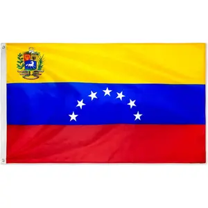 DANF 7 Stars Venezuela Flag 3ftx5ft Bolivarian Republic of Venezuela Flags Polyester with Brass Grommets 3 X 5 Ft House Decor