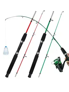 1m Fishing Rod Glass Micro Fishing 2-Sections UltralighIce Fishing Rod Portable Fishing Pole Tackle