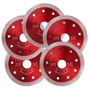 Cybertron Tools 5Pcs Diamond Saw Blades, 4-1/2" Tile Grinder Cutting Blade for Angle Grinder Tile, Super Thin Indestructible Disc for Grinder for Cutting Porcelain Ceramic Granite Marble.