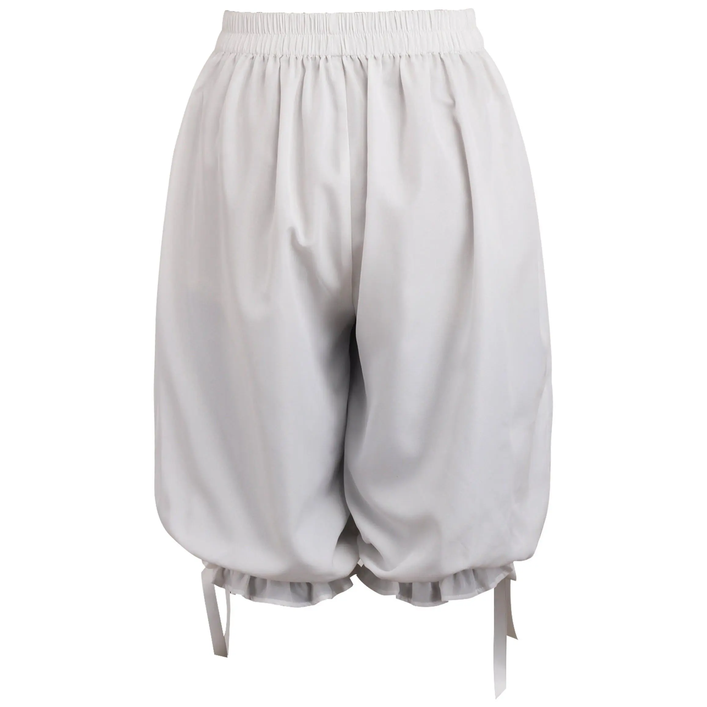 White Crepe Long Bloomers