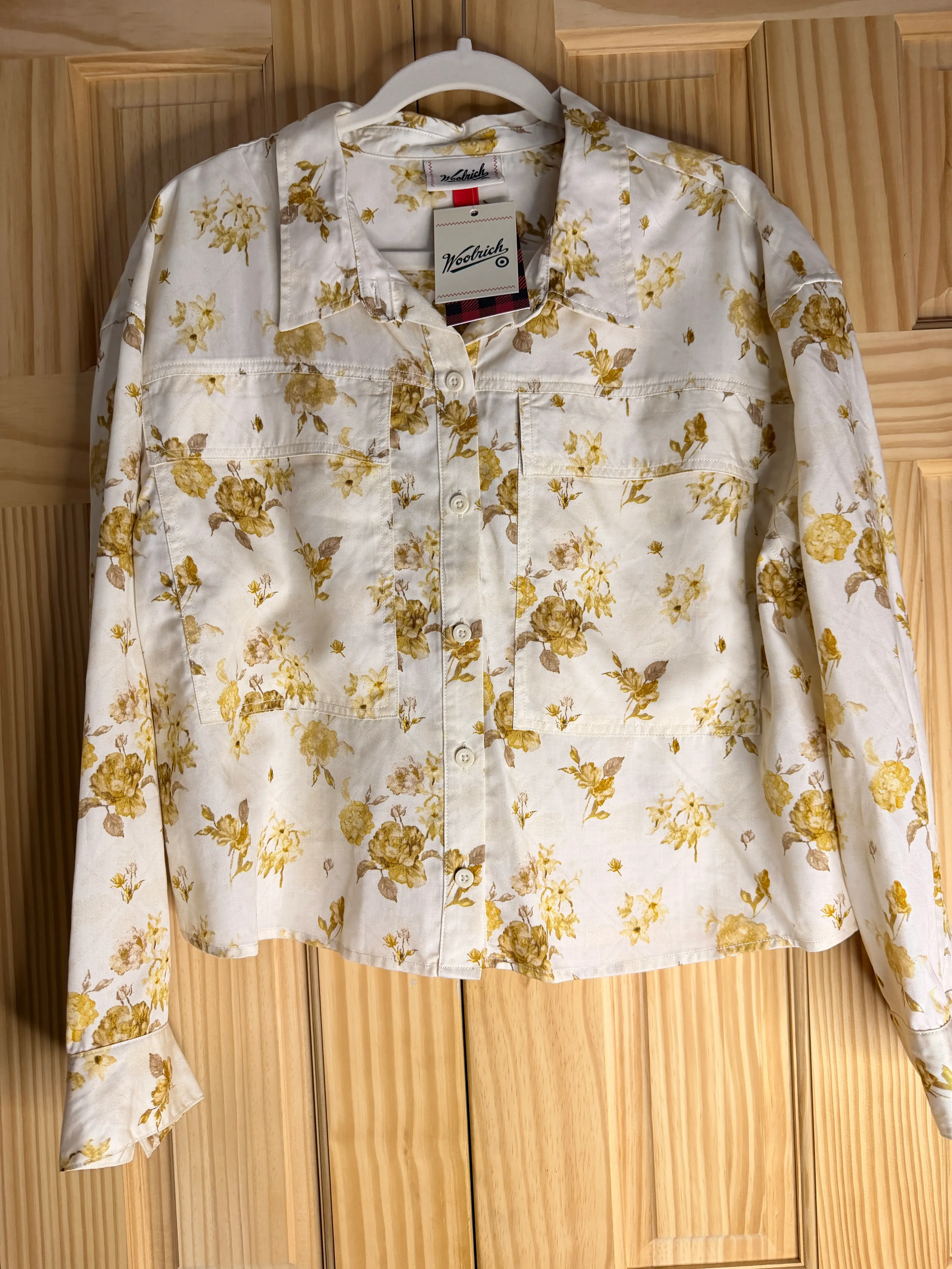Woolrich Floral Button Front Shirt Women's Large NWT