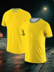 Men's Summer Sports Shirt, Swedish Element Print Latest Design, Skin-Friendly Fabric, Breathable Comfort, Outdoor Sportswear