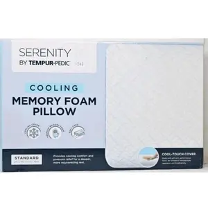 Serenity by Tempur-Pedic Cooling Memory Foam Pillow Medium Support