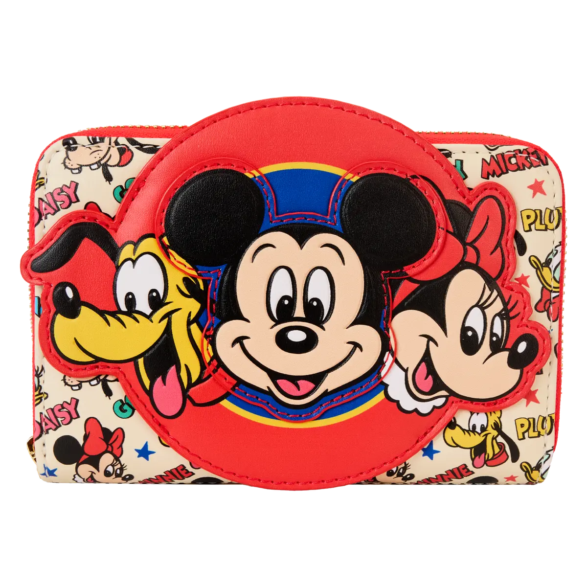 Mickey & Friends Classic All-Over Print Zip Around Wallet