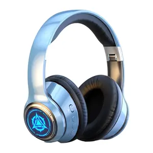 Wireless Gaming Headset with Microphone LED Light 99D Stereo Sound Over-Ear Headphones for PC Laptop PS5 Gamer Gift for Men Teens