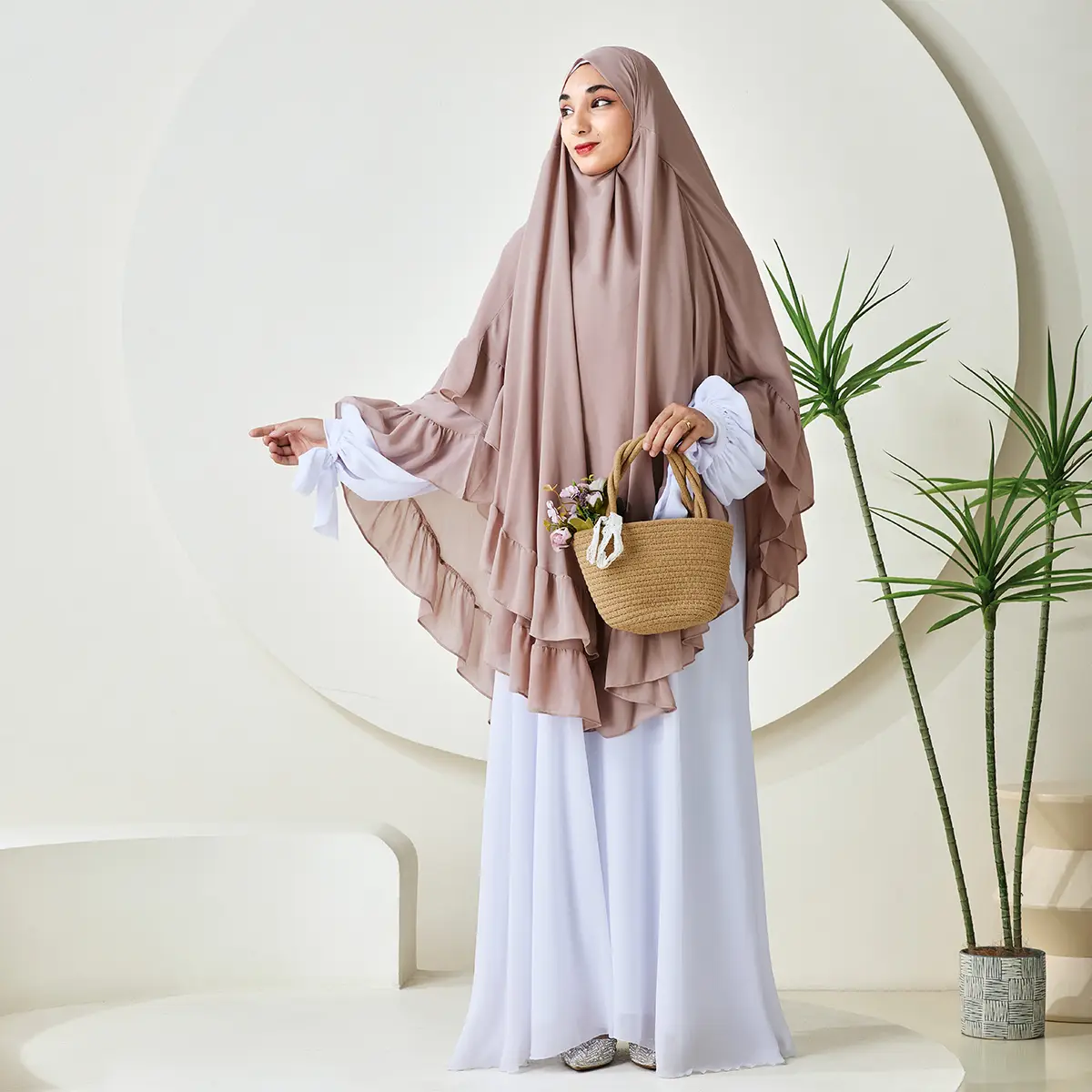 Long Headscarf Chiffon Khimar Abaya Muslim Maxi Hijab (NCK002)