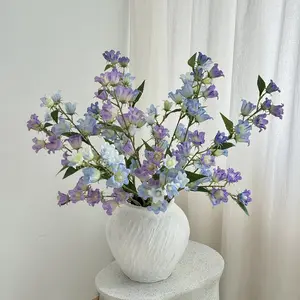 Long-stemmed wind chime flowers, artificial lilies of the valley, fake flowers for home decoration, living room and dining table decor, wedding hall floral arrangements