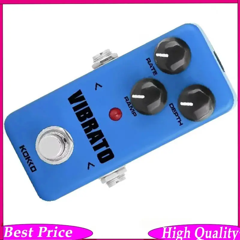 KOKKO FVB2 Vibrato/Tremolo Guitar Effect Pedal – True Bypass, Analog Modulation Stompbox for Electric Guitar Effect Pedal
