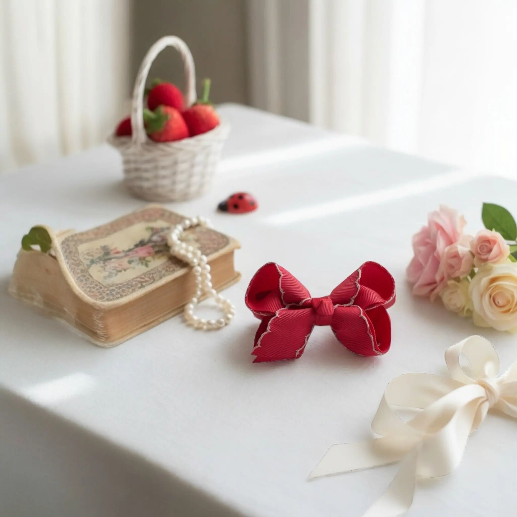 Pretty in Pink Hair Bow Clip (3” or 4”)