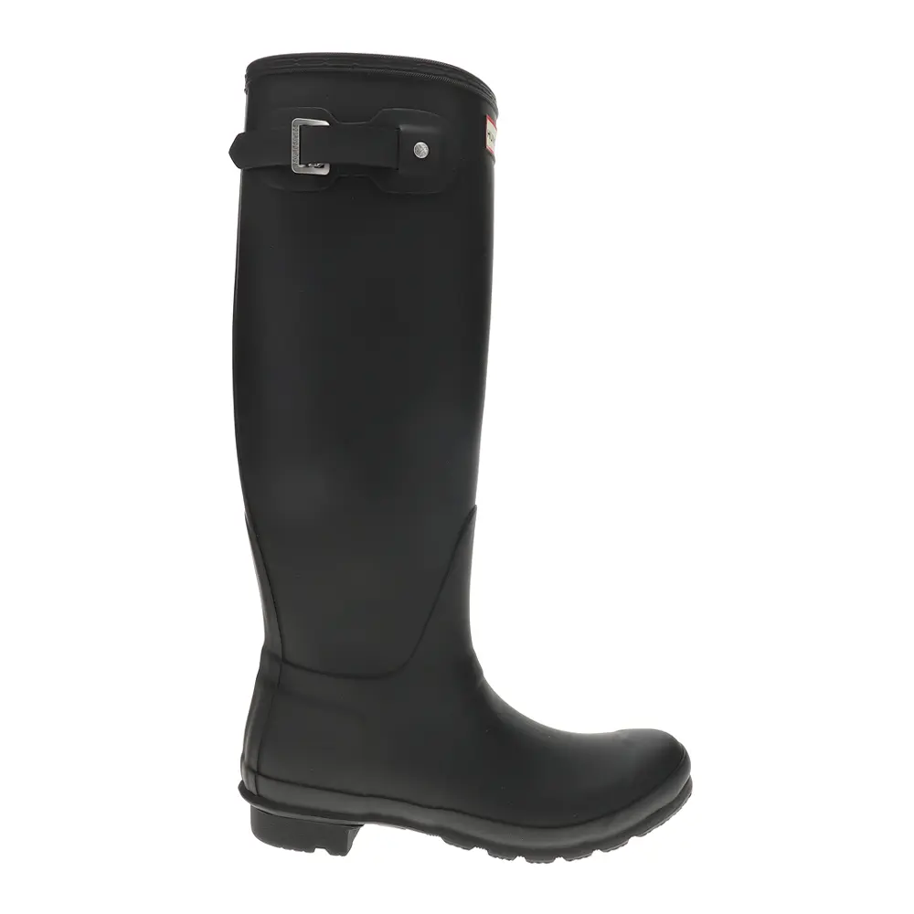 Hunter Womens Original Tall Rain Casual Boots Knee High Low Heel 1-2" - Black Hunter Womens Original Tall Rain Casual Boots Knee High Low Heel 1-2" - Black