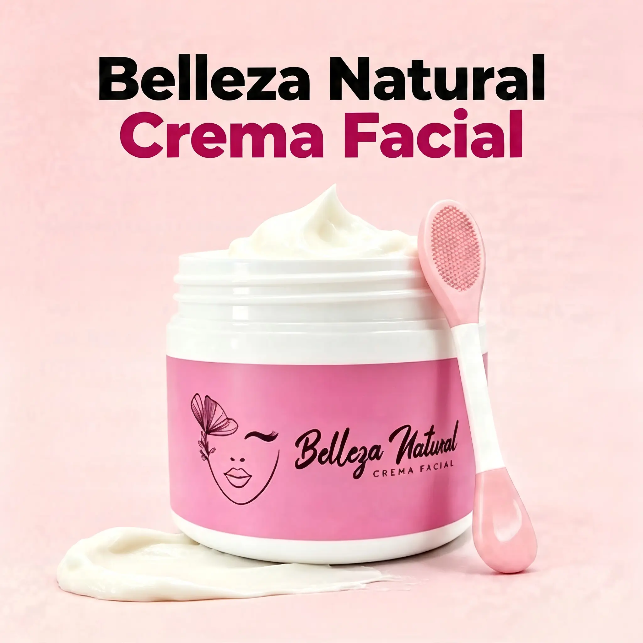 Belleza Natural Brightening Moisturizer Dual-Action Day Night Face Cream Hydrating Nourishing Facial Moisturizer with Free Silicone Applicator Brush, Anti-Dullness Even Skin Tone Daily Skin Care Cream